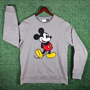 Disney Classic Mickey Mouse Crewneck Sweatshirt / Mens Size Large / Grey